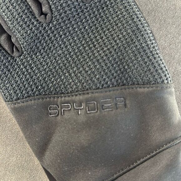 Adult SPYDER Black Unisex Medium Core Conduct Gloves Touchscreen Compatible NEW - Picture 3 of 6
